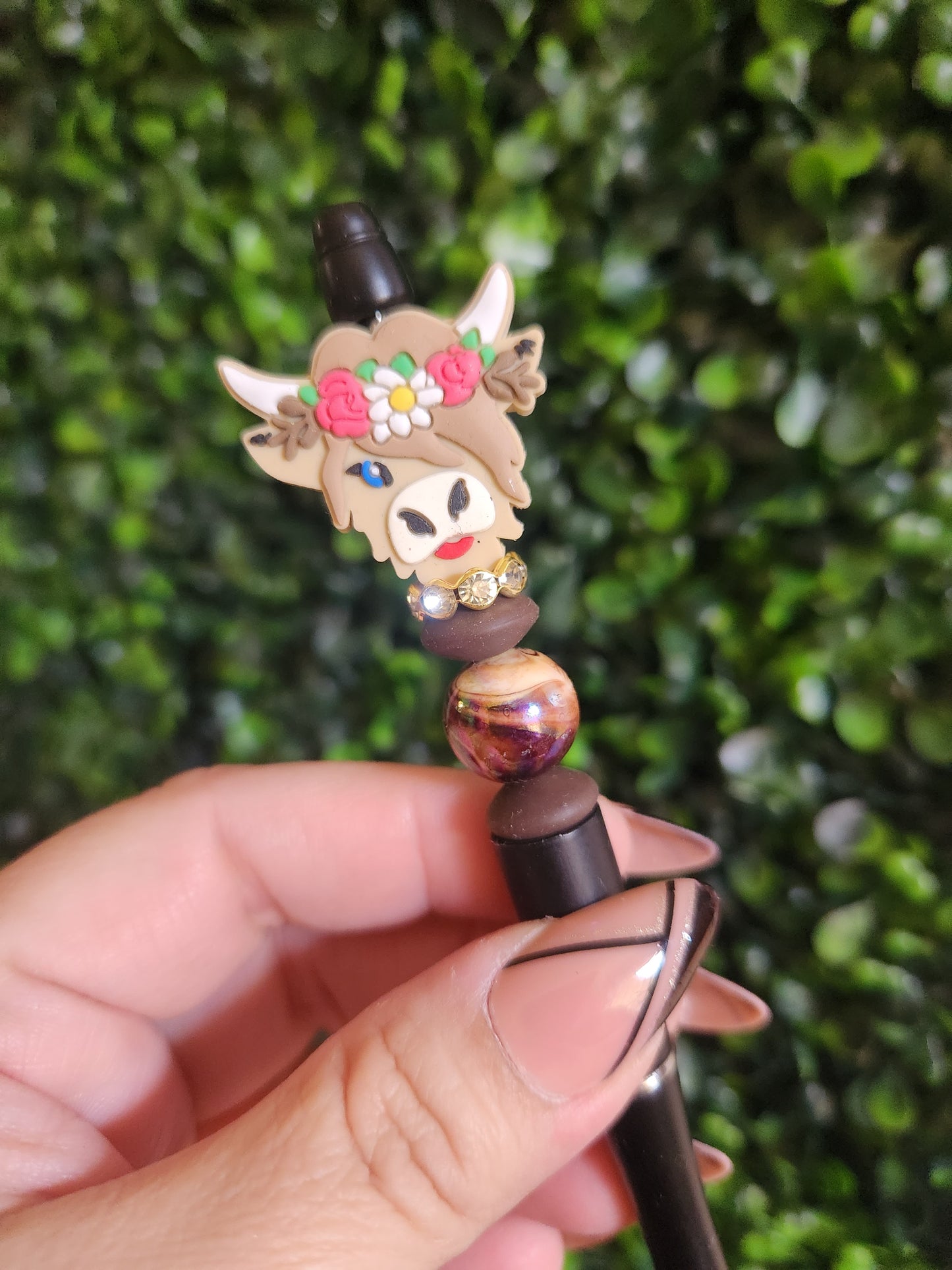 Higland Cow Beaded Pen