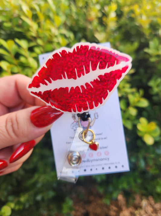 Lips Badge Reel