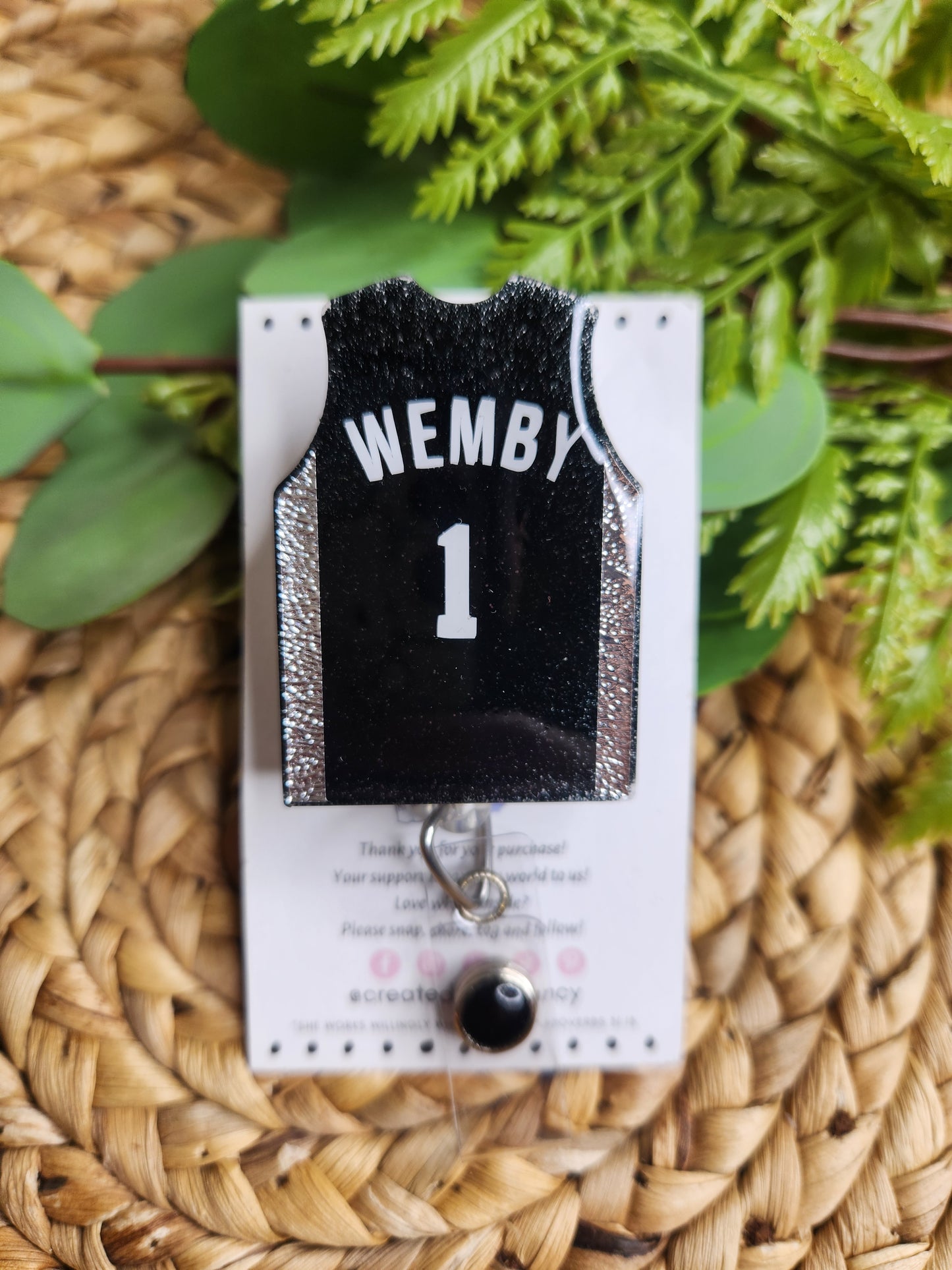 Black Basketball Jersey Badge Reel