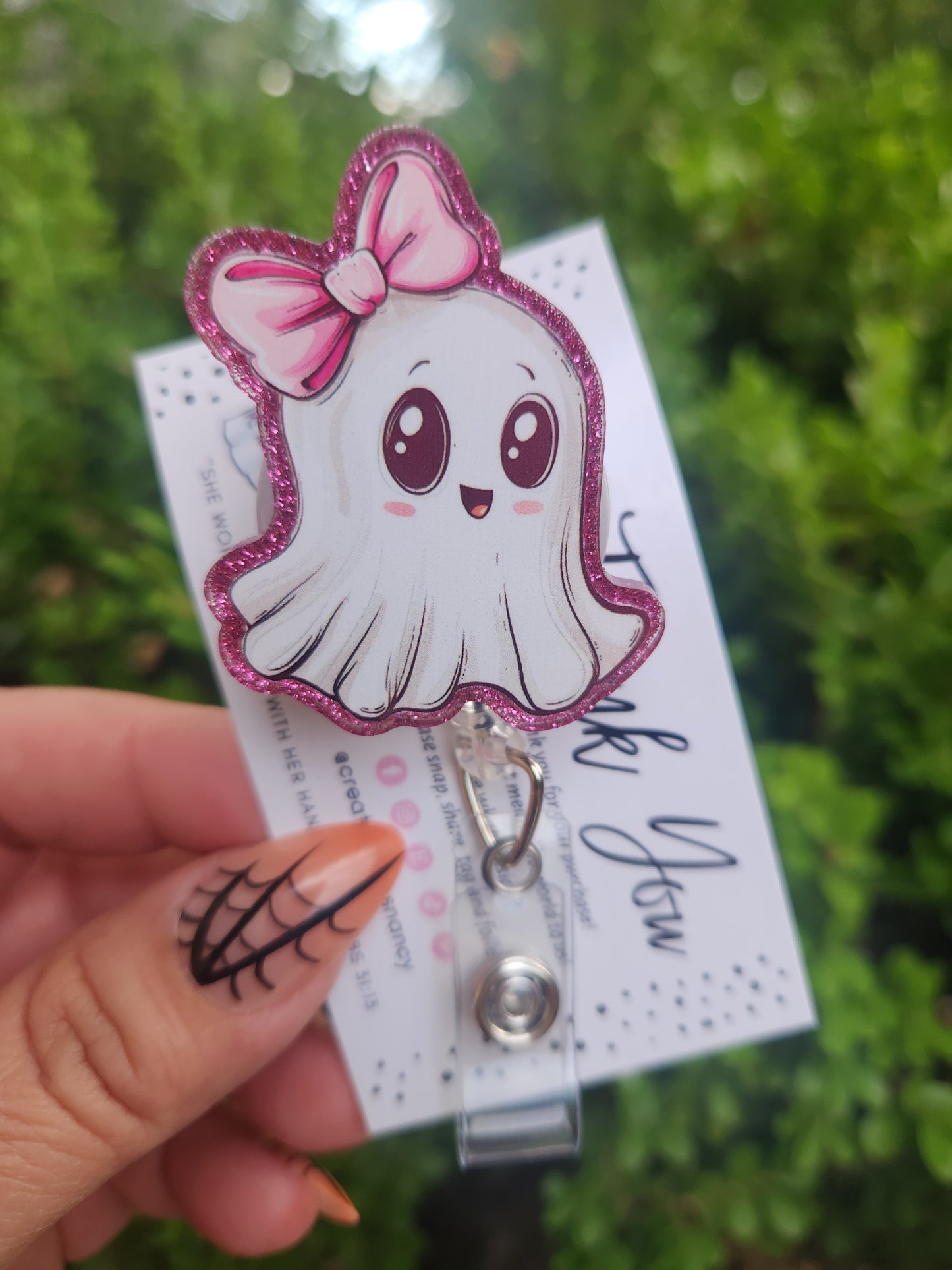 Ghost Girl Pink Bow