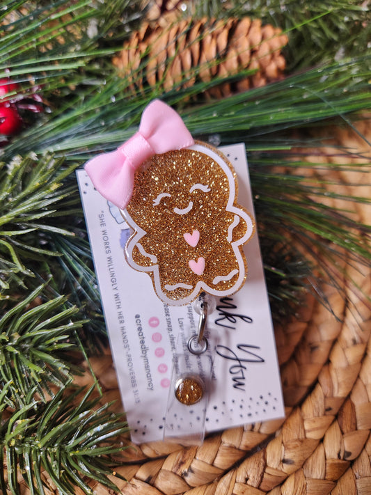 Gingerbread Girl Badge Reel