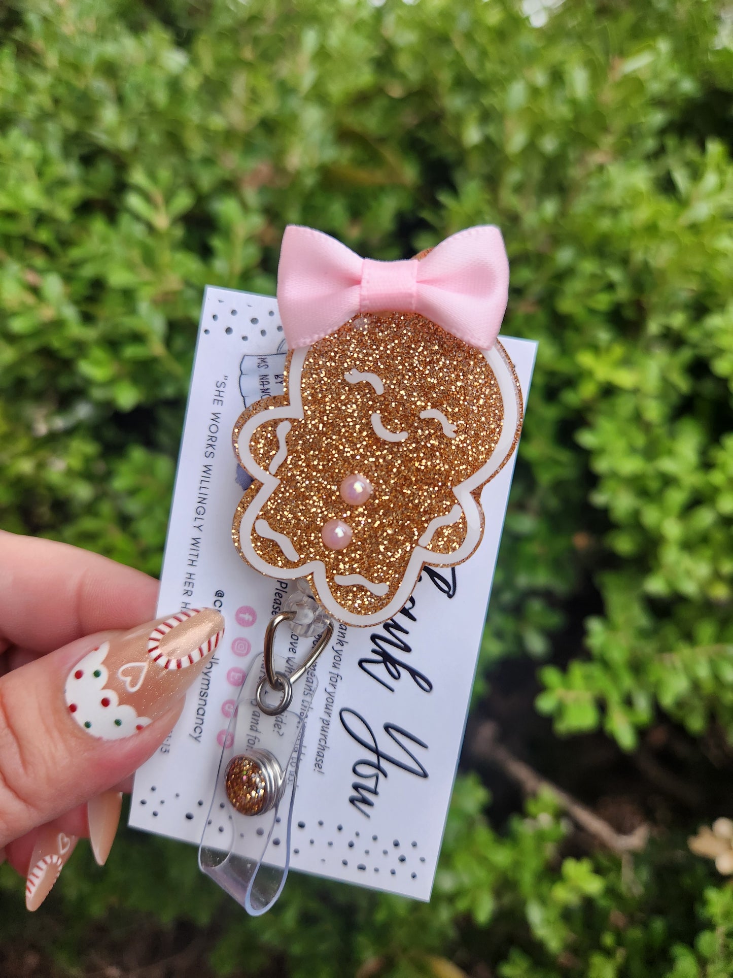 Gingerbread Girl Badge Reel