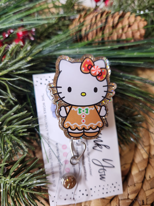 HK Gingerbread themed Badge Reel
