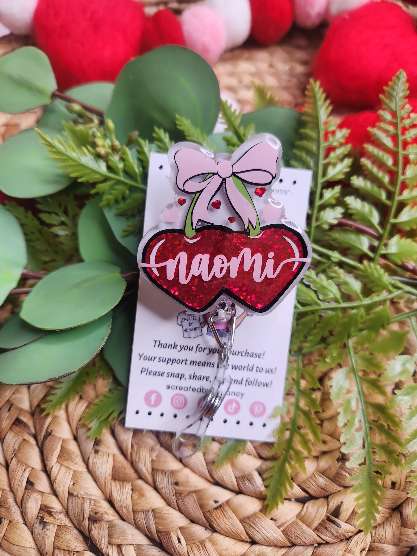 Cherry Hearts Badge Reel
