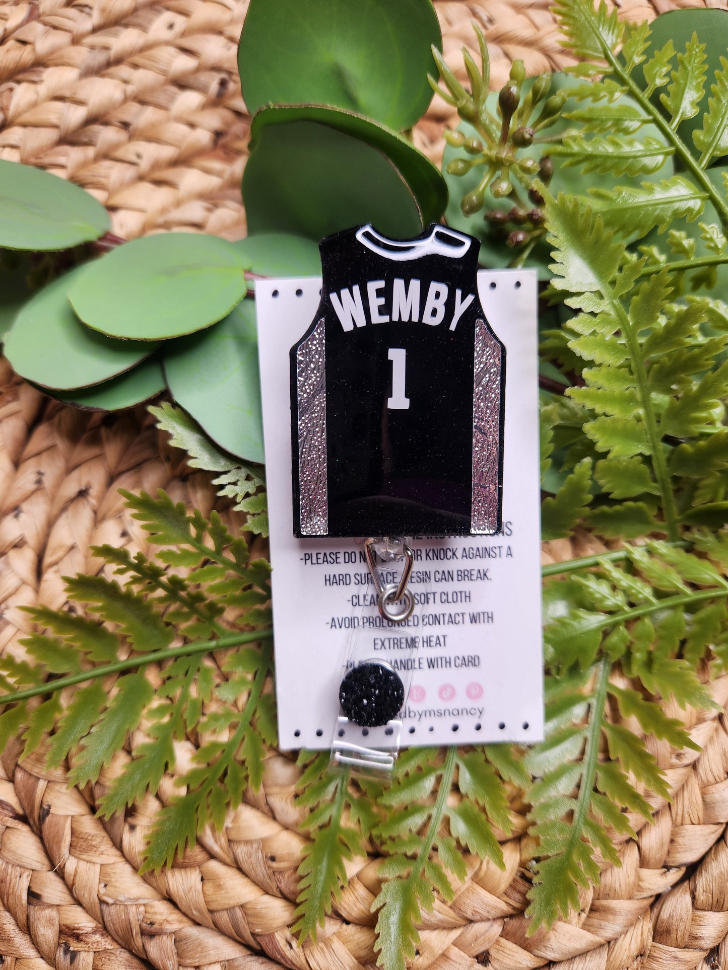 Black Basketball Jersey Badge Reel