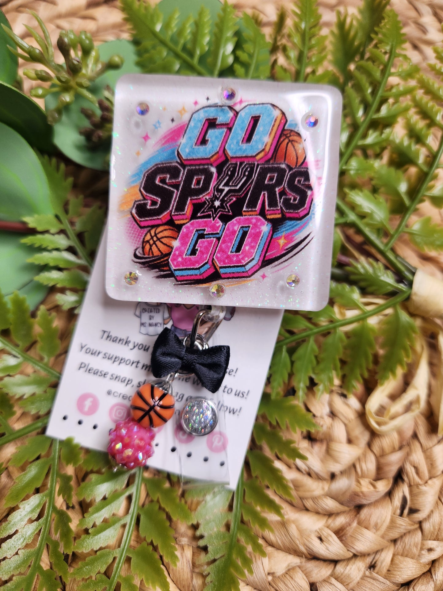GSG Retro Square with Charms Badge Reels
