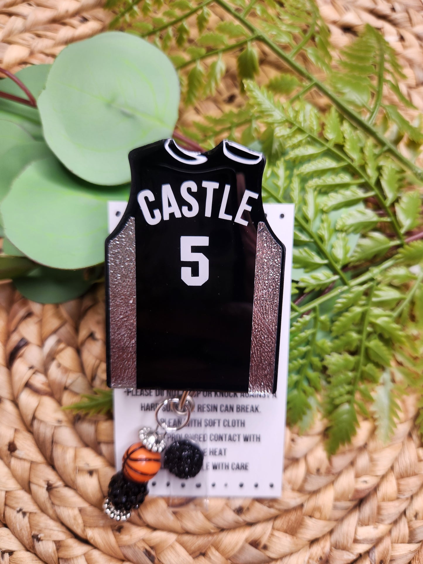 Black Basketball Jersey Badge Reel