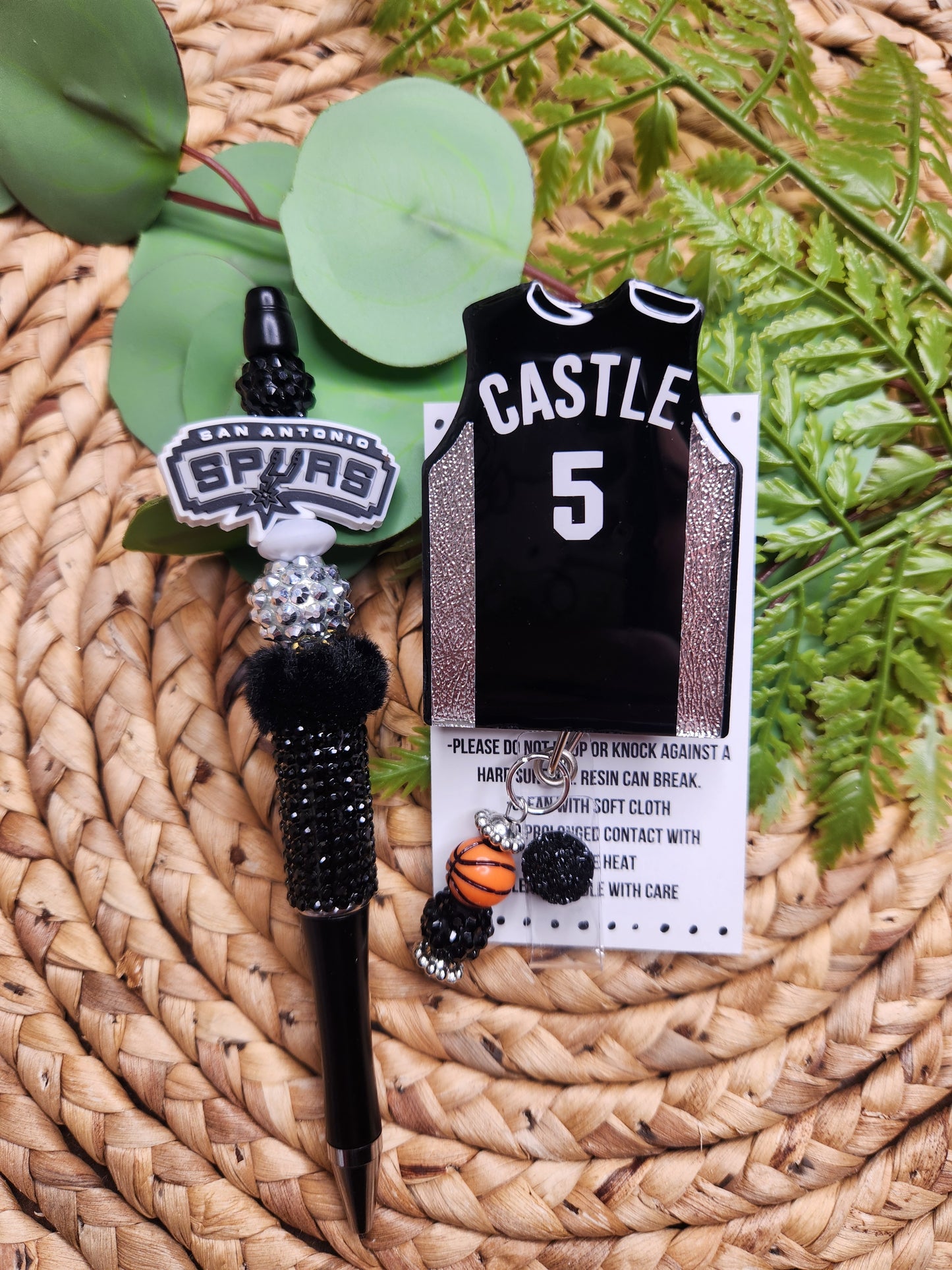 Black Basketball Jersey Badge Reel