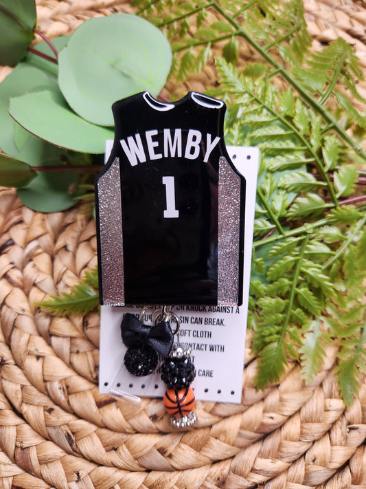 Black Basketball Jersey Badge Reel